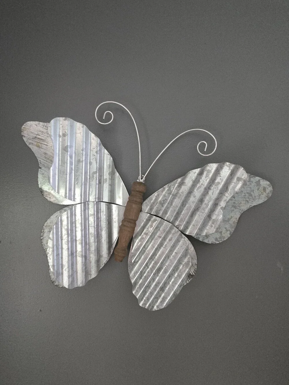 Rustic Corrugated Metal & Wood Butterfly Wall Decor Vintage Farmhouse Art